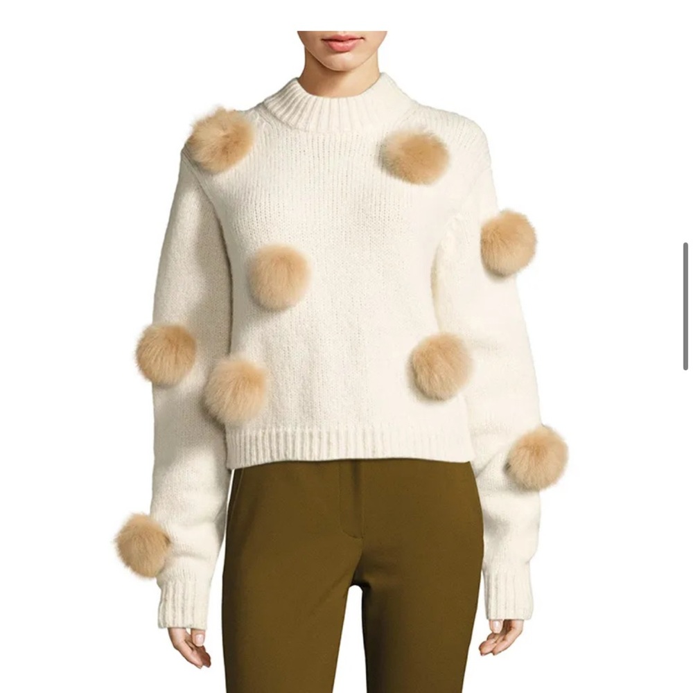 TIBI
Alpaca Pom Pom Sweater